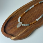 Naszyjnik Jadeit Kwarc Opalizowany Hematyt