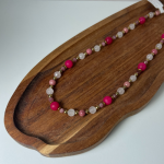 Naszyjnik Turmalin Jadeit Kwarc Rodonit Hematyt