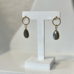 Kolczyki Pozłacane Labradoryt