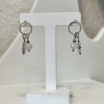 Koczyki Kwarc Różowy Srebro