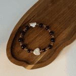 Bransoletka Czarny Turmalin Perła Hematyt Złoty