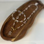 Komplet Kryształ Górski Naszyjnik Bransoletka