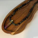 Naszyjnik Męski Regulowany Agat Turmalin Lawa Hematyt