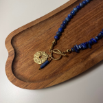 Naszyjnik Lapis Lazuli Róża Wiatrów Hematyt