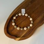 Bransoletka Kamień Rzeczny Jaspis Dalmatyński Hematyt