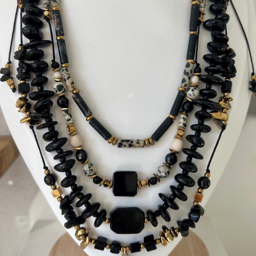 Naszyjnik Czarny Turmalin Nieregularny - obrazek 2