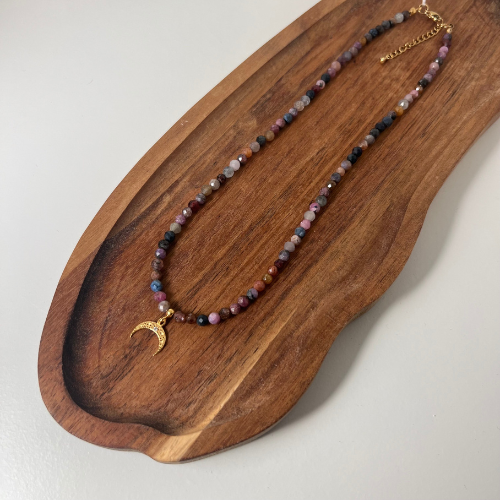 Naszyjnik Szafir Rubin Księżyc - obrazek 3