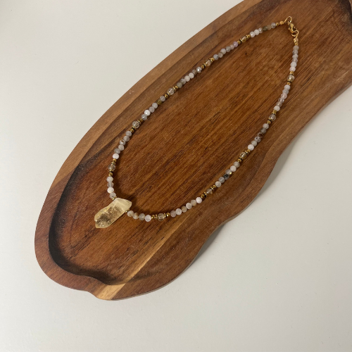 Naszyjnik Labradoryt Cytryn Kwarc Hematyt - obrazek 3