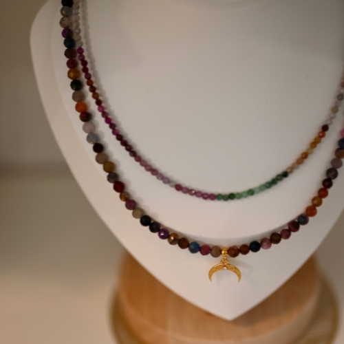 Naszyjnik Szafir Rubin Księżyc - obrazek 2