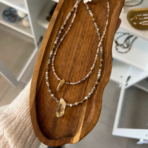 Naszyjnik Labradoryt Cytryn Kwarc Hematyt - obrazek 2